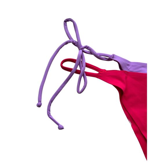 🥶 LSpace Purple and Red Fused Mackena Bitsy Bikini Bottoms Size Large - Picture 4 of 12